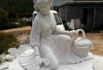 淮安中国古代四大美女之西施汉白玉石雕塑