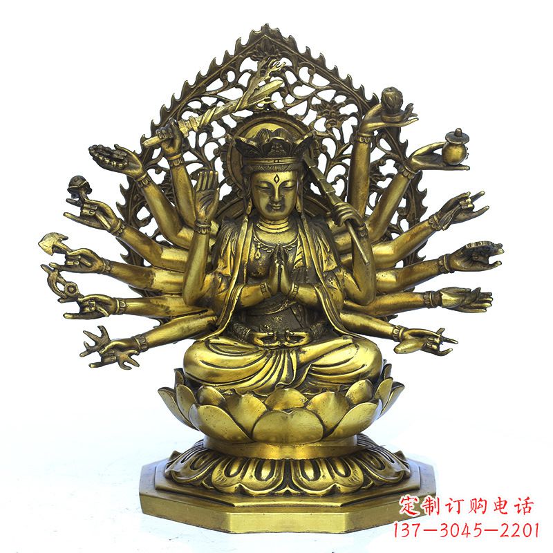 淮安铸铜千手观音雕塑