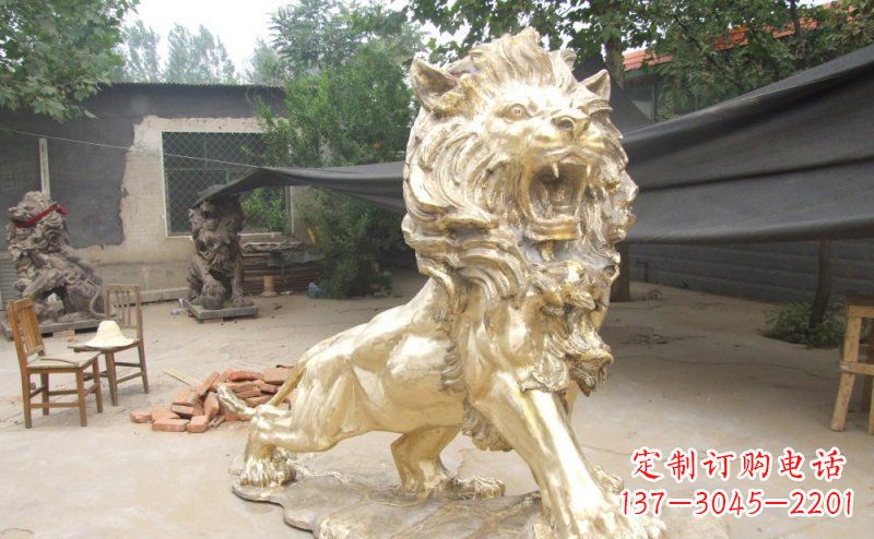 淮安铸铜狮子铜雕 (3)