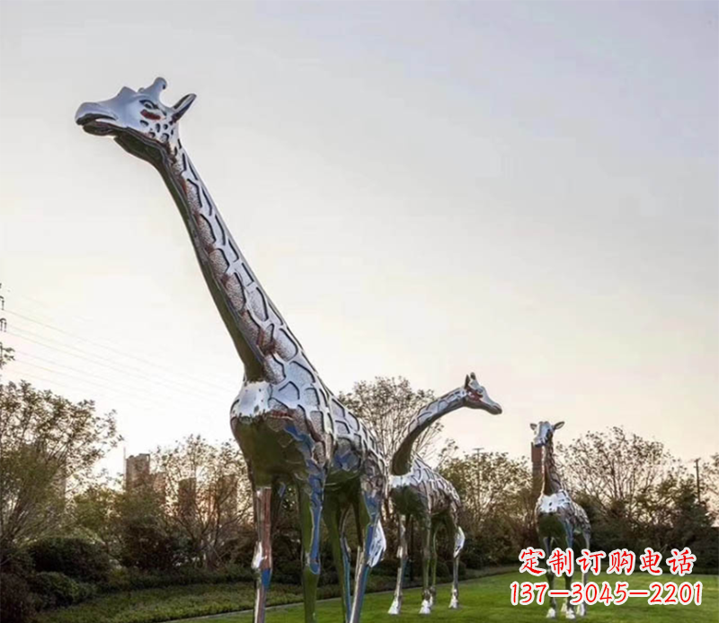 淮安不锈钢长颈鹿雕塑
