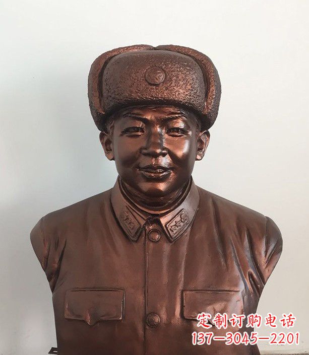 淮安紫铜雷锋半身像