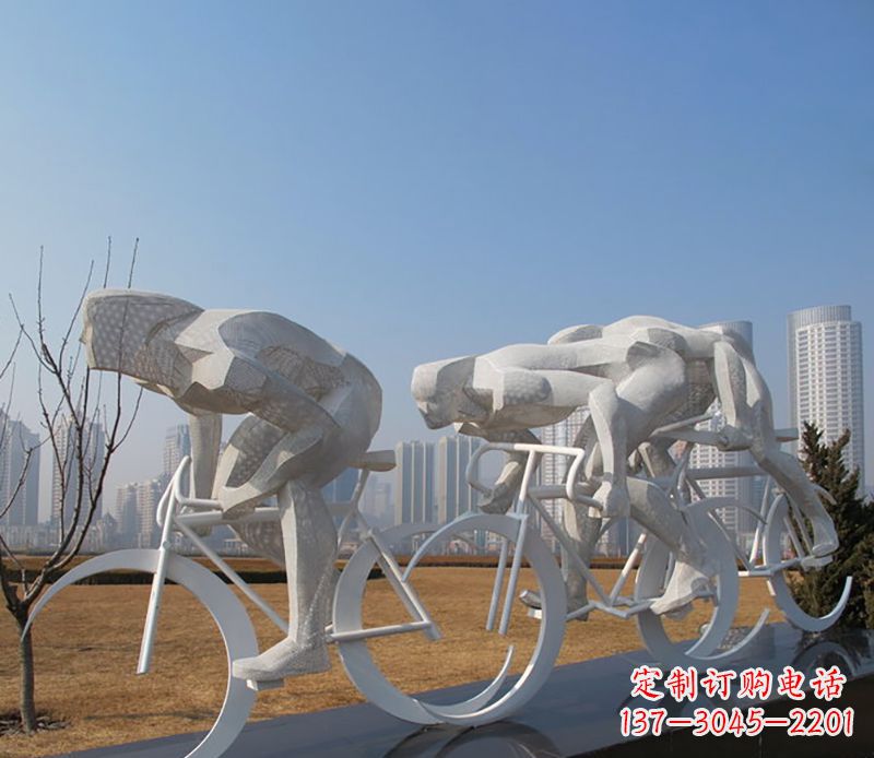 淮安自行车比赛不锈钢雕塑