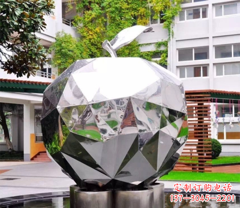 淮安户外不锈钢水果雕塑
