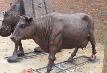 淮安铸铜奶牛公园动物铜雕