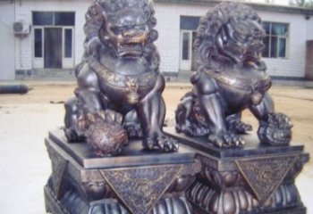 淮安紫铜北京狮雕塑