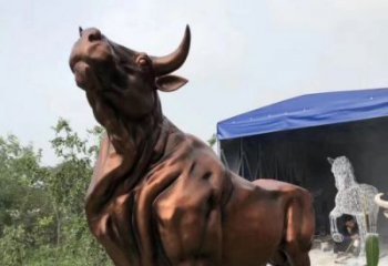 淮安紫铜牛动物雕塑